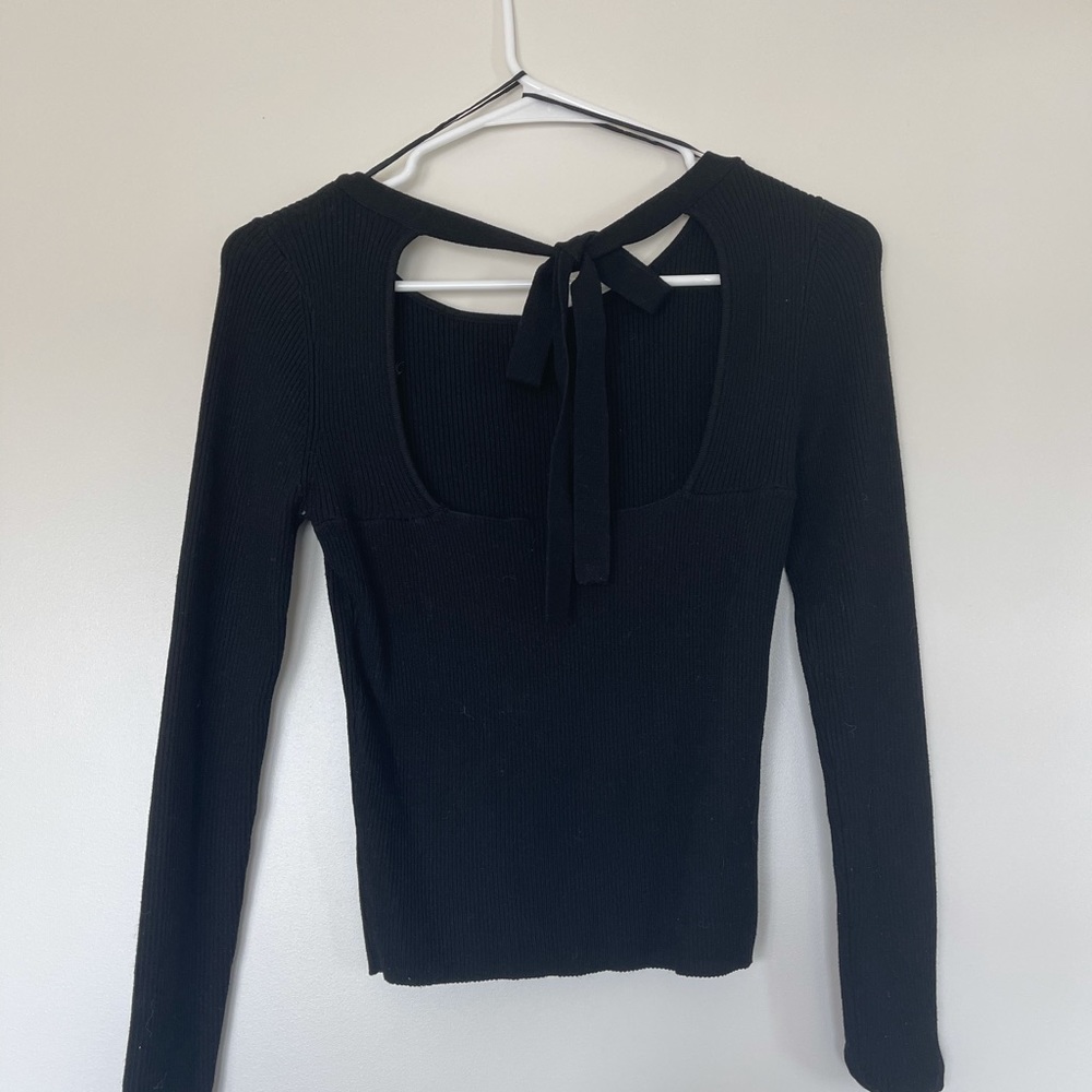 Open back sweater
